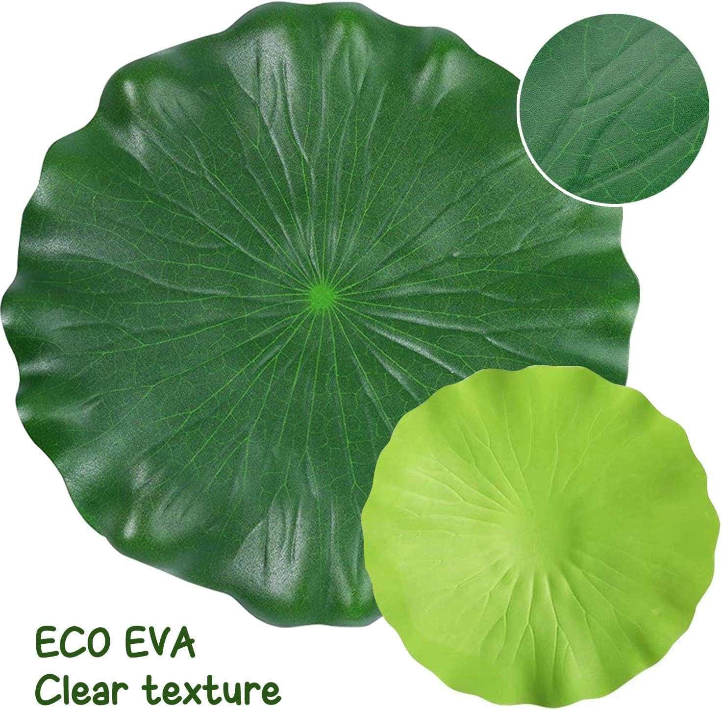 12 Pieces Realistic Lily Pads Leaves, Artificial Floating Foam Lotus Leaves