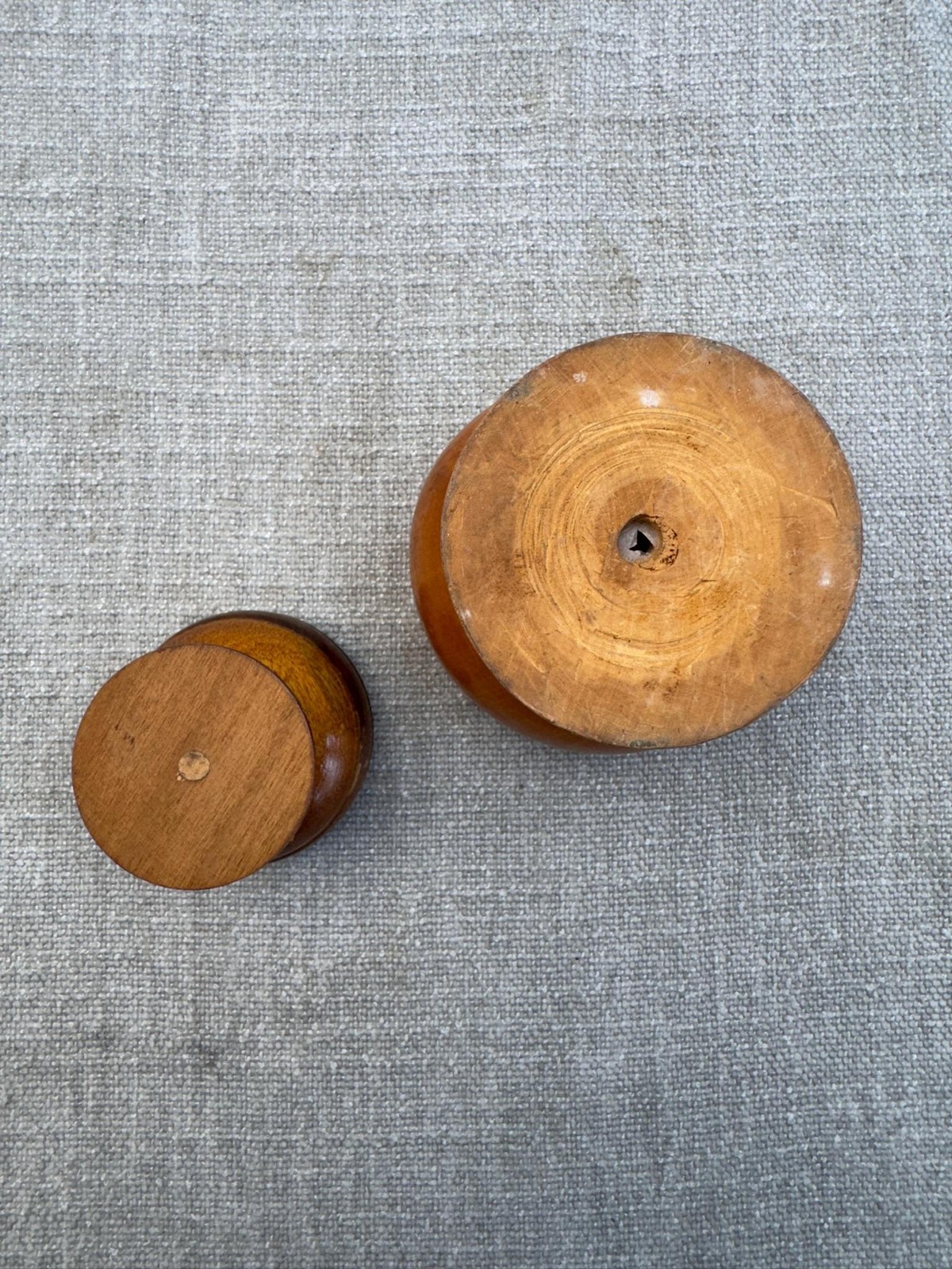 Lot 2 Brown Wood Flower Planters 5 In Round Houseplant Floral Decor As Is