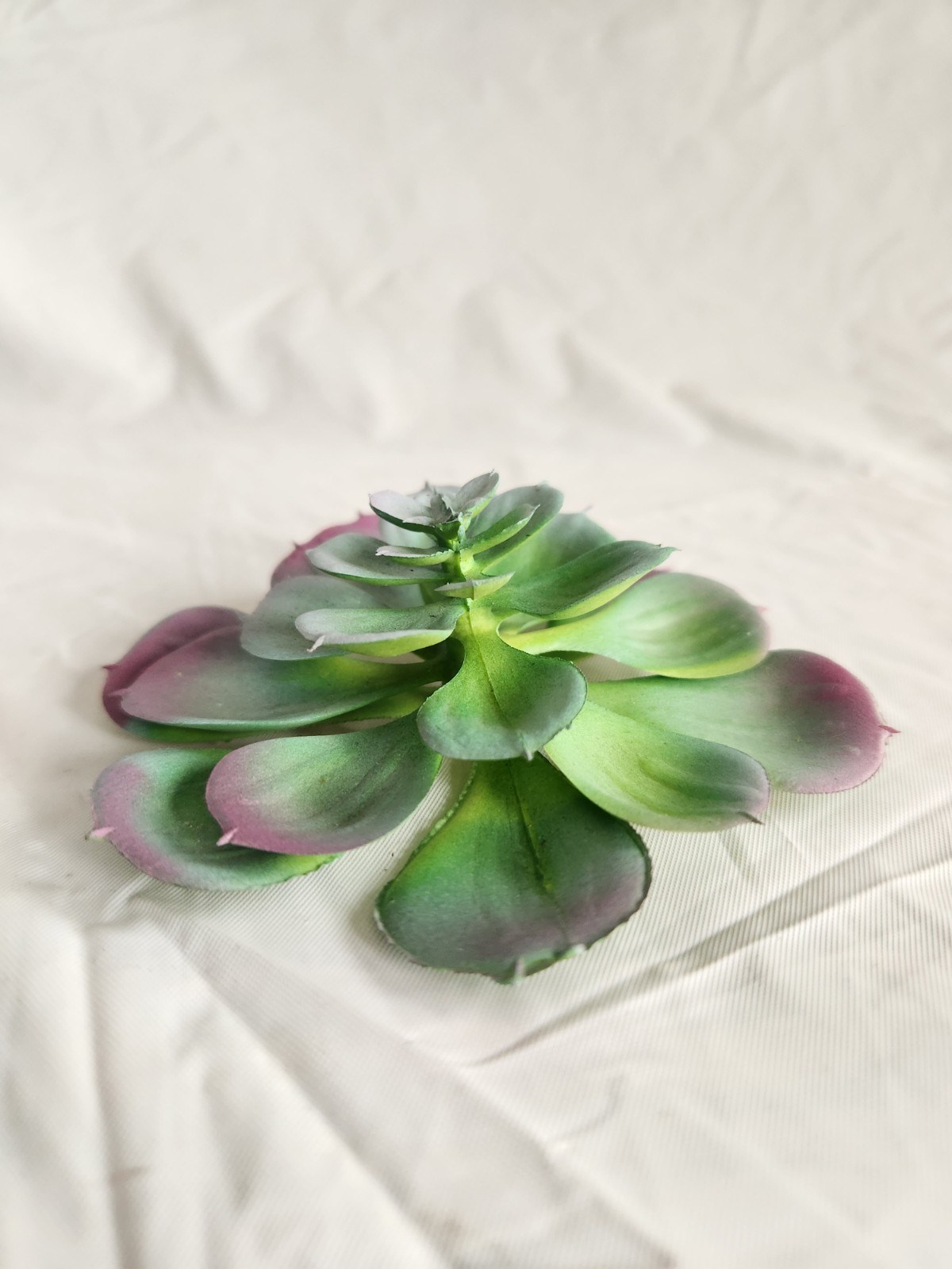 2 Artificial Succulent Rubber Flowers Floral Decor • Beautiful Sky Blue