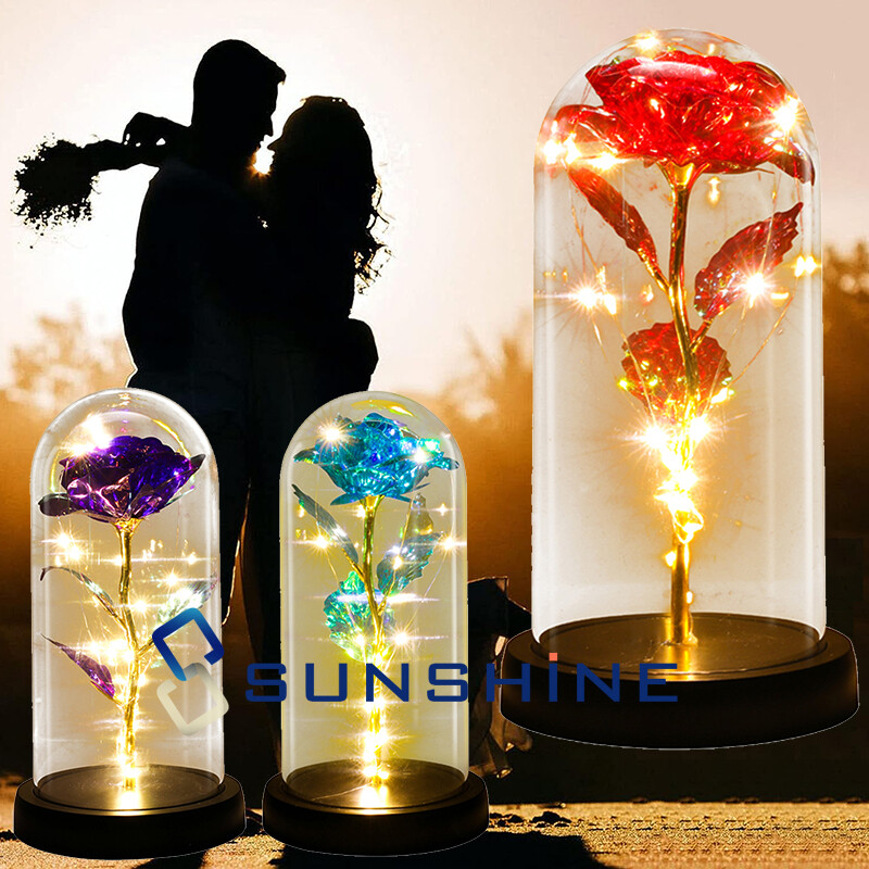 Regalos para mujeres cumpleaños rosa de cristal de galaxia eterna flor de Navida