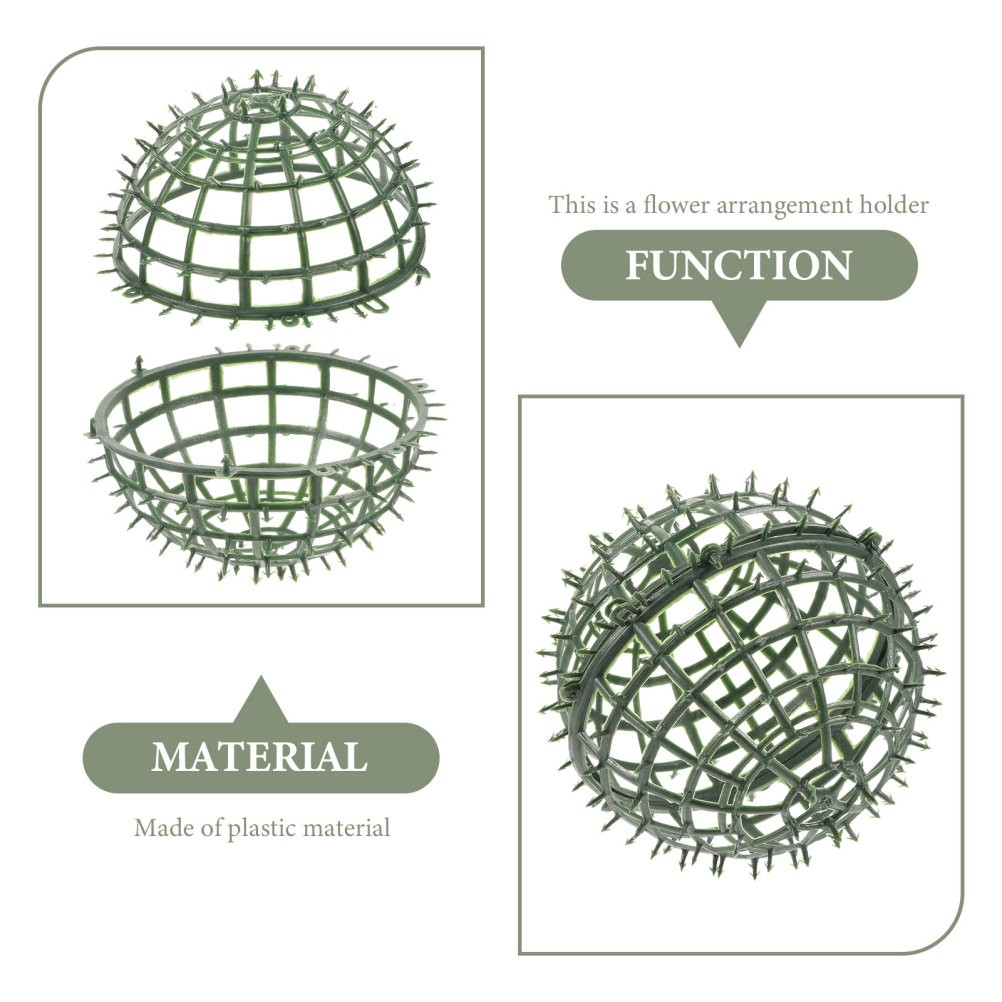 4Pcs Reusable Plastic Artificial Plant Ball Support Cage for Flower Arrangement