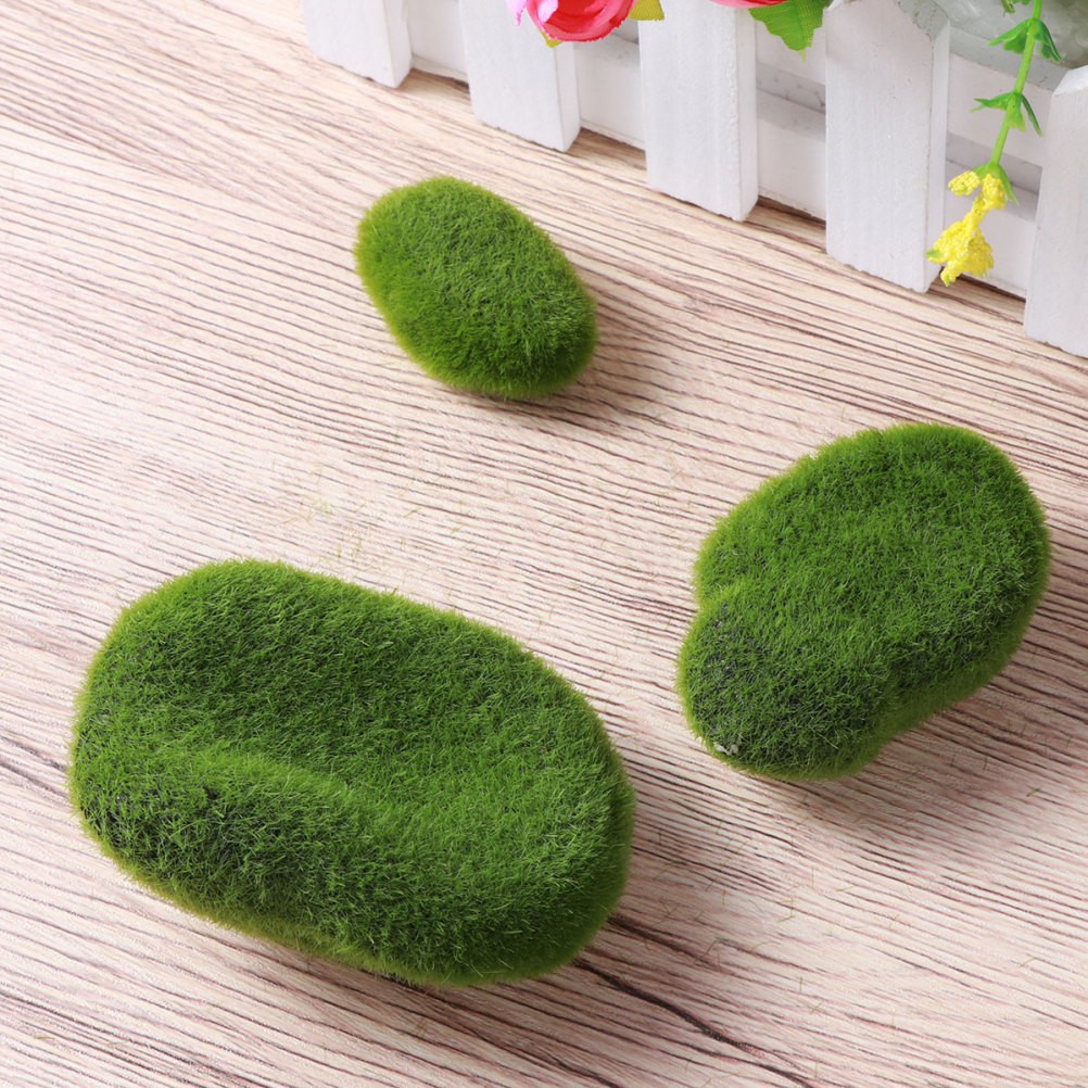 Artificial Rocks Balls Fuzzy Cover Stones Varying Sizes for Floral Pieces