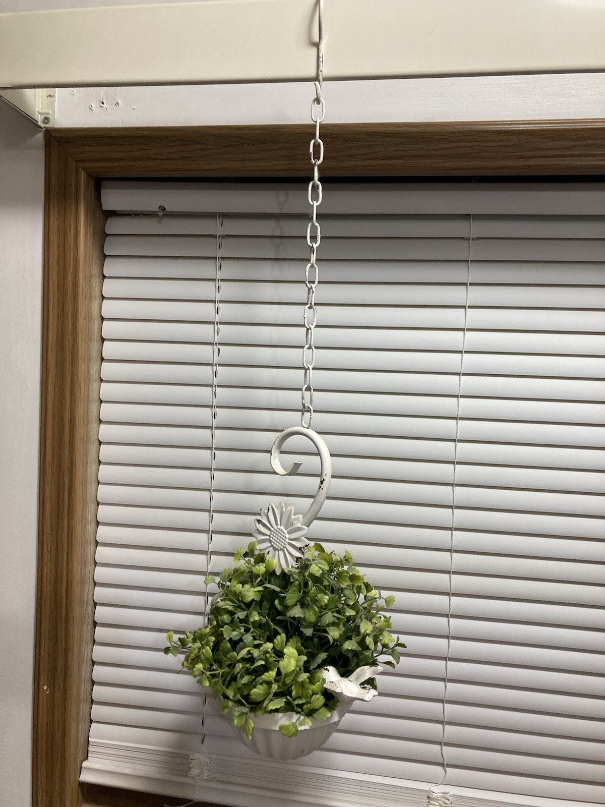 Hanging Planters With Artificial Green Foliage