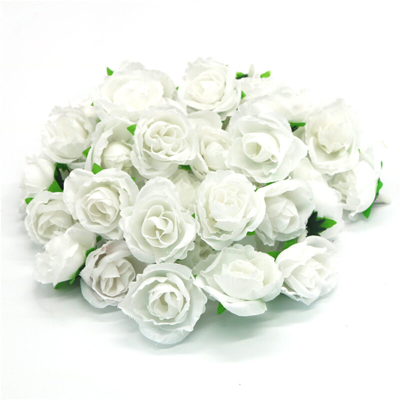 50/200X Artificial Fake Rose Flower Heads Silk Bulk Bouquet Wedding Party Decor
