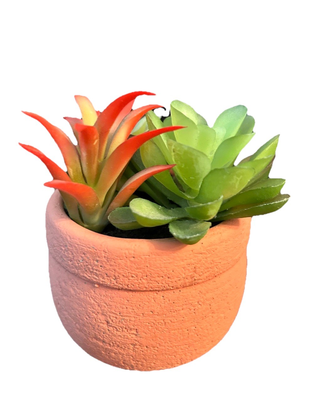 Small Artificial Succulent Plant Arrangement Terracotta -Style Pot Shelf-Window