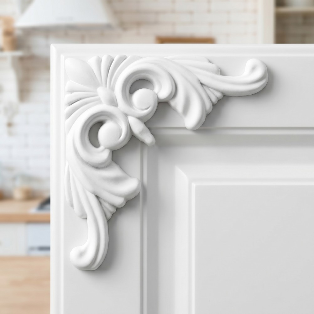 4pcs Vintage Ceiling Molding Corners, Decorative Ceiling Corners Panels for