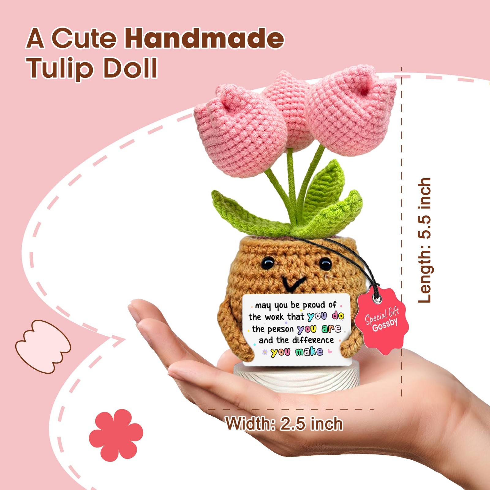 Handmade Positive Tulip Flower Crochet – May You Proud of The Work That You D…