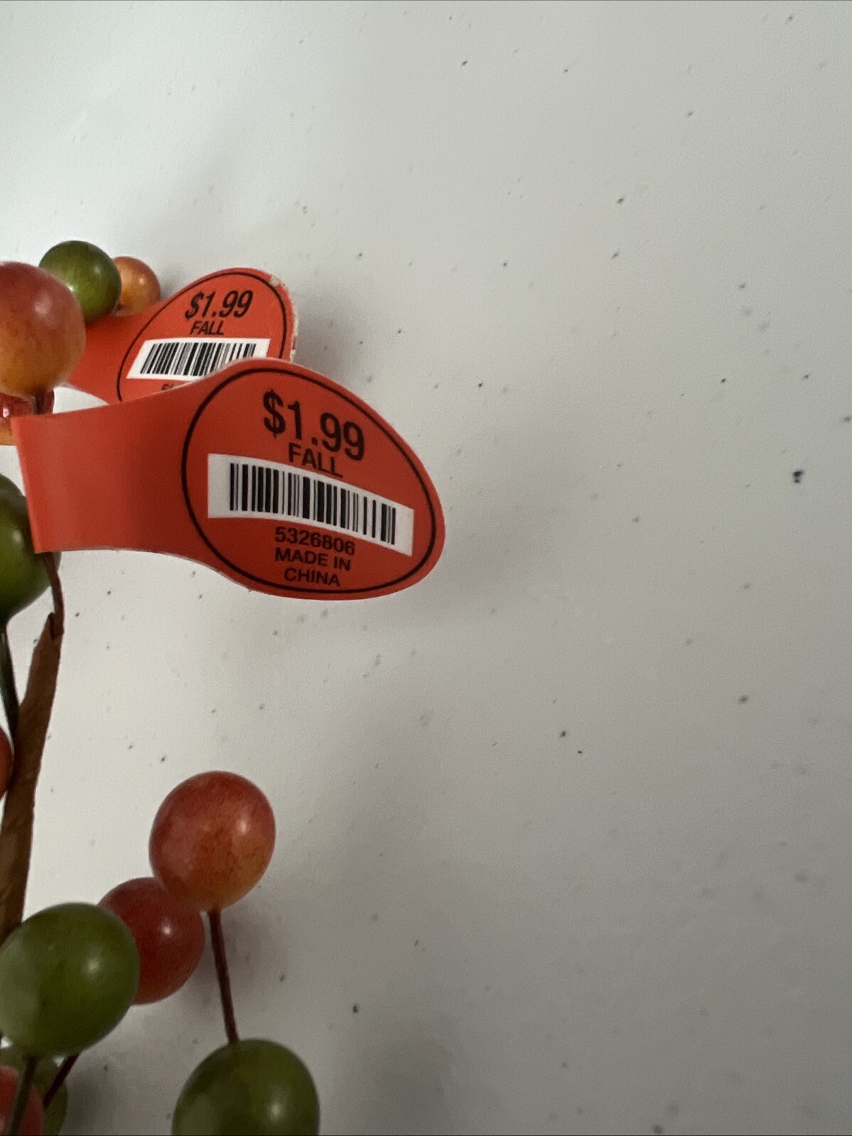 Set Of 2 Artificial Berry Floral Berries Farmhouse Fall Autumn Decor 18 in (b1)