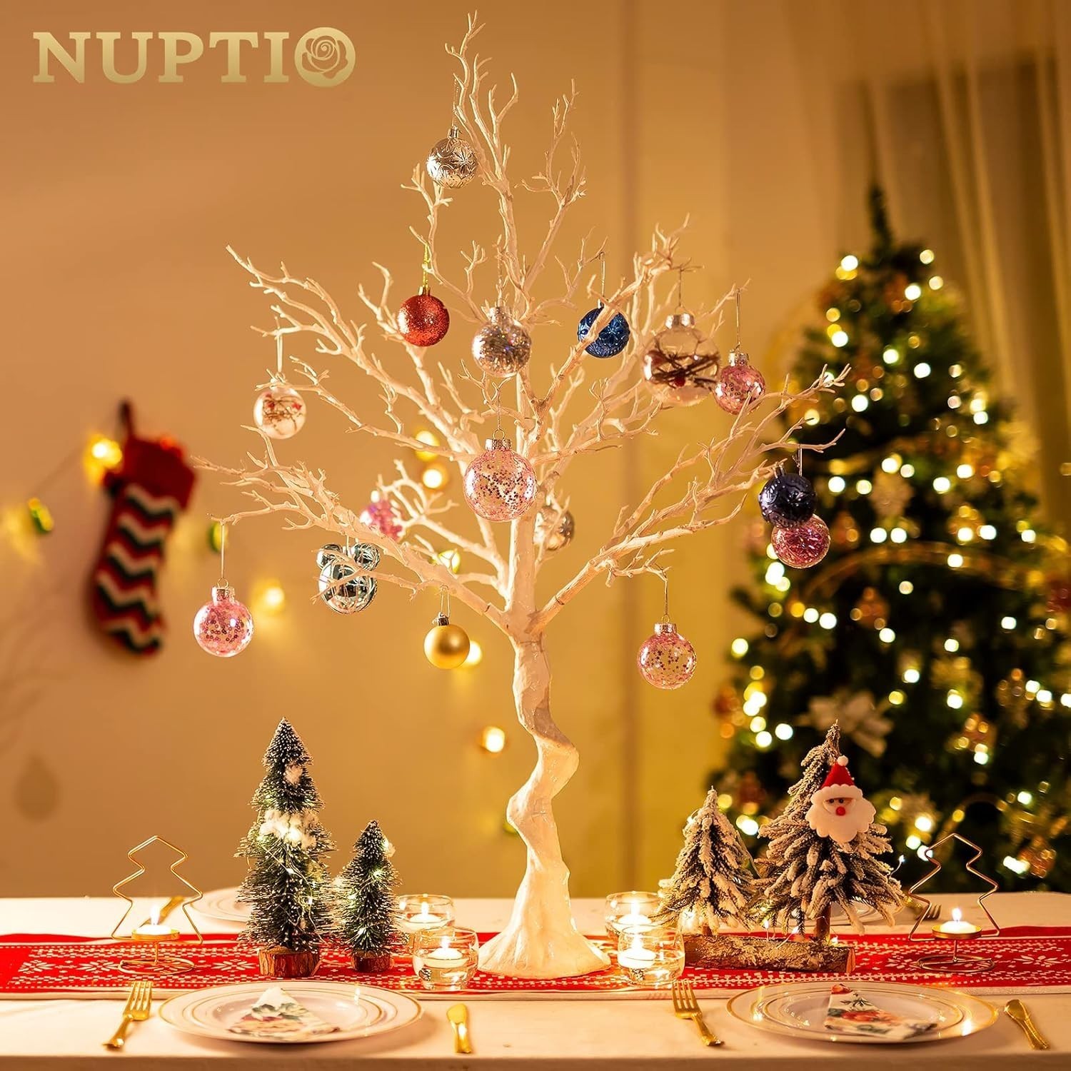 White Christmas Tree Branch Artificial 31.5 Inch Tall Manzanita Tree Halloween