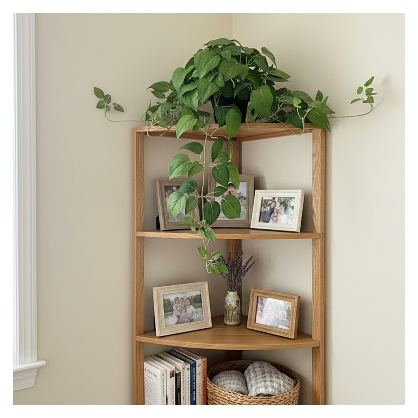 Artificial Pothos Ivy Silk Plants, 2 Sets with Black Pots, 27 Inches Tall, Re…
