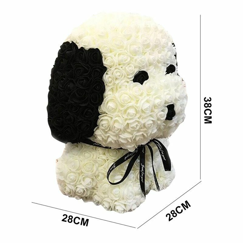 Artificial Rose Dog Flower Birthday Christmas Valentine Day Gifts For Girlfriend