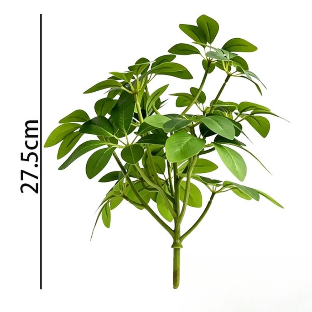Green Artificial Seven Point Leaf Stem for Photography and Interior Decor