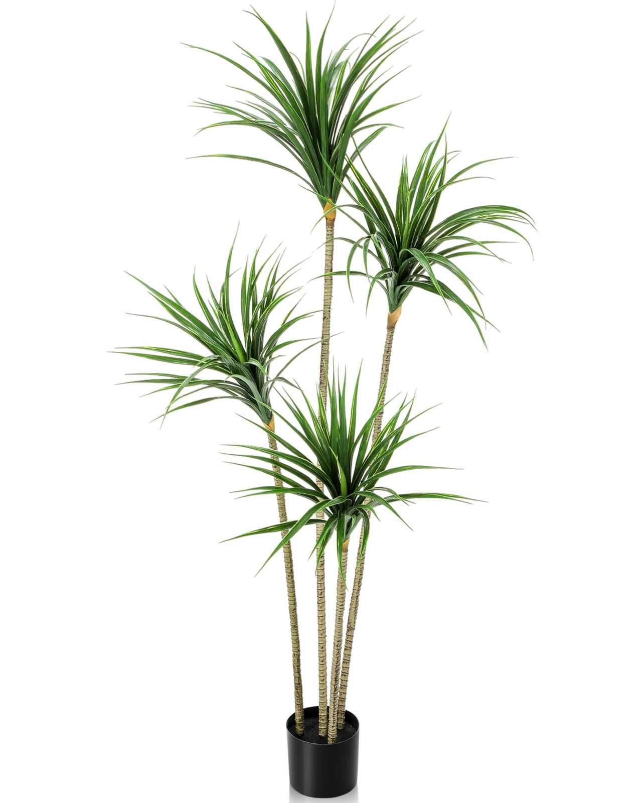 5 ft Artificial Dracaena Marginata, Tall Artificial Dracaena Plant Tree, Trop…