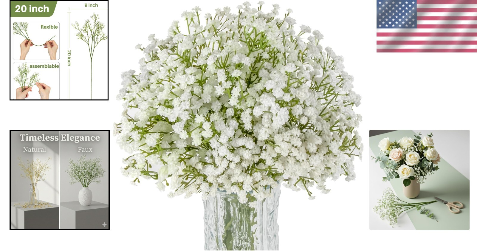 Elegant Baby Breath Artificial Flowers – Perfect for Weddings & Home Decor