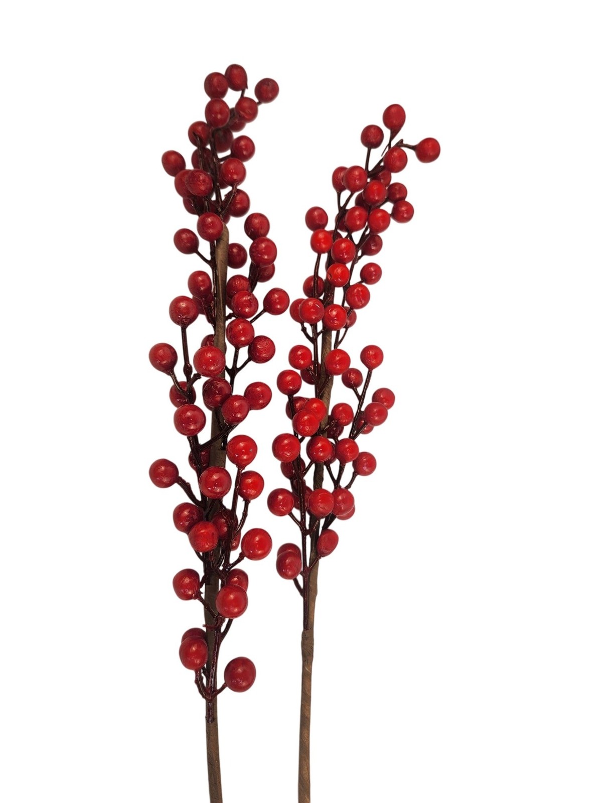 Red Berry Stems Artificial Christmas Picks, Holiday Floral Branches, Festive Wre