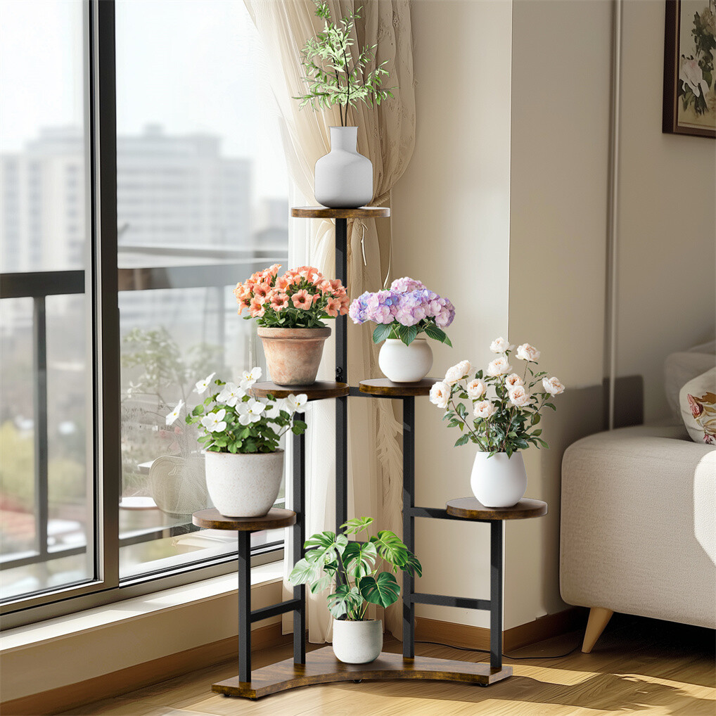 4 Tiers Indoor Corner Plant Stand Plant Rack Organizer 43in Height Plant Holder