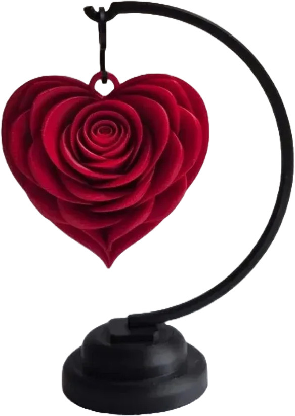 Heart Rose Display with Stand – Valentine’s Mothers Day Wedding Anniversary Gift