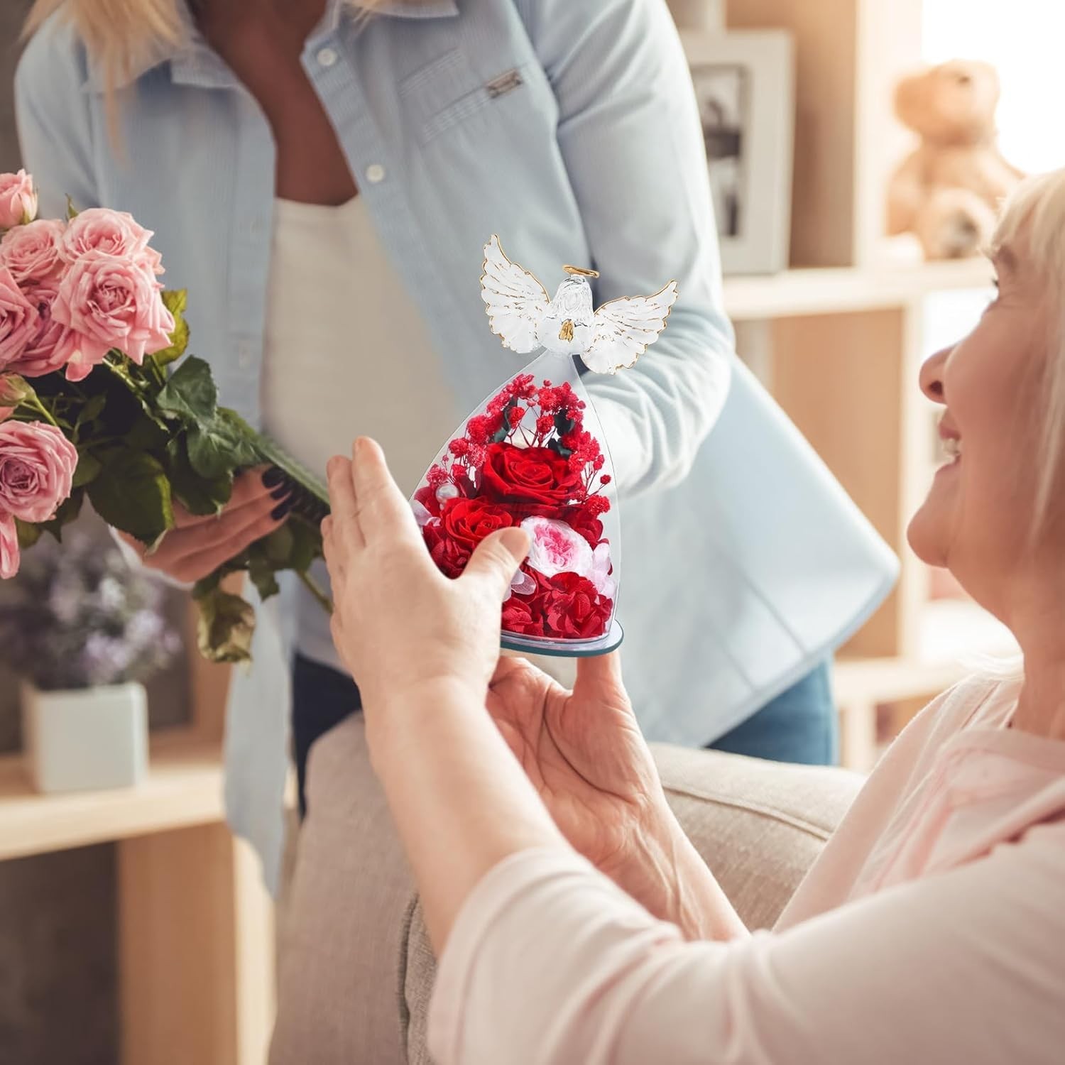 Valentines Day Gifts for Women Birthday Preserved Rose Forever Red
