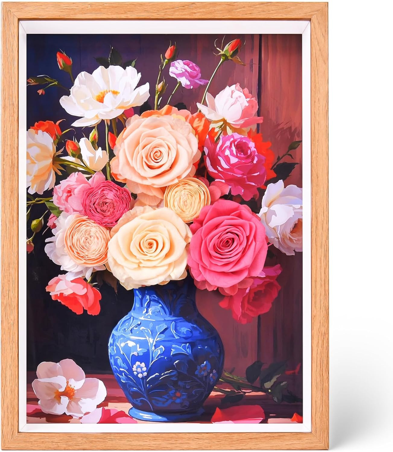 Colorful 3D Preserved Flower Art Frame – Unique Gift for Her, Home Decor