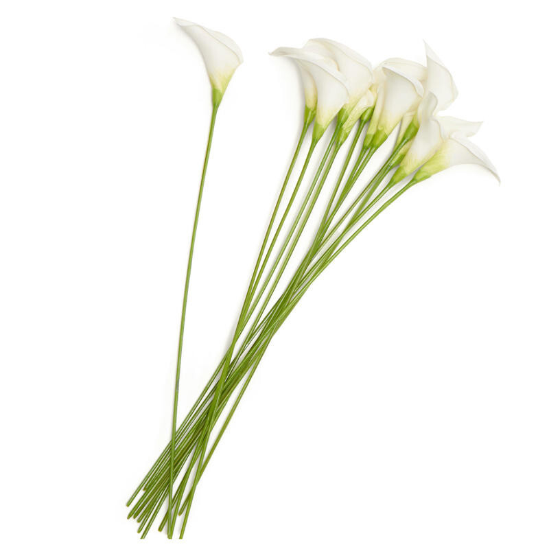 Package of 12 White Artificial Calla Lily 29″ Stems