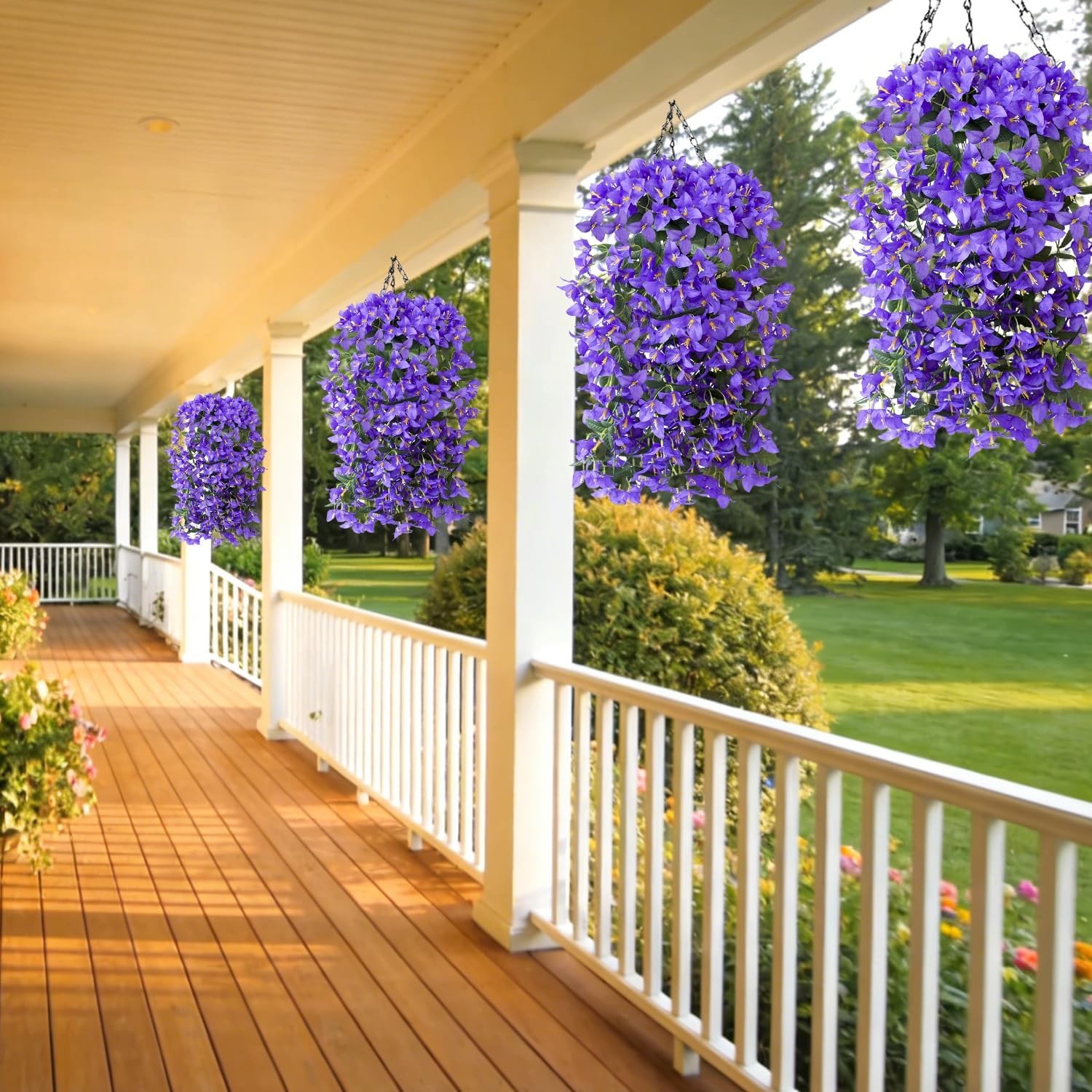 Faux Bougainvillea Artificial Flowers Plants for Outdoors Outside Decoration, 2