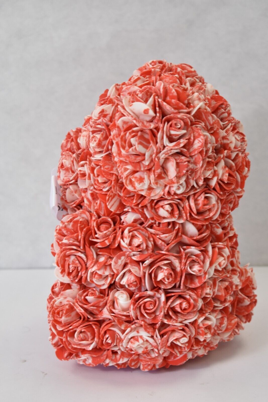 My Custom Heart Red Frost Rose Bear Synthetic Flowers Gift Decoration Piece