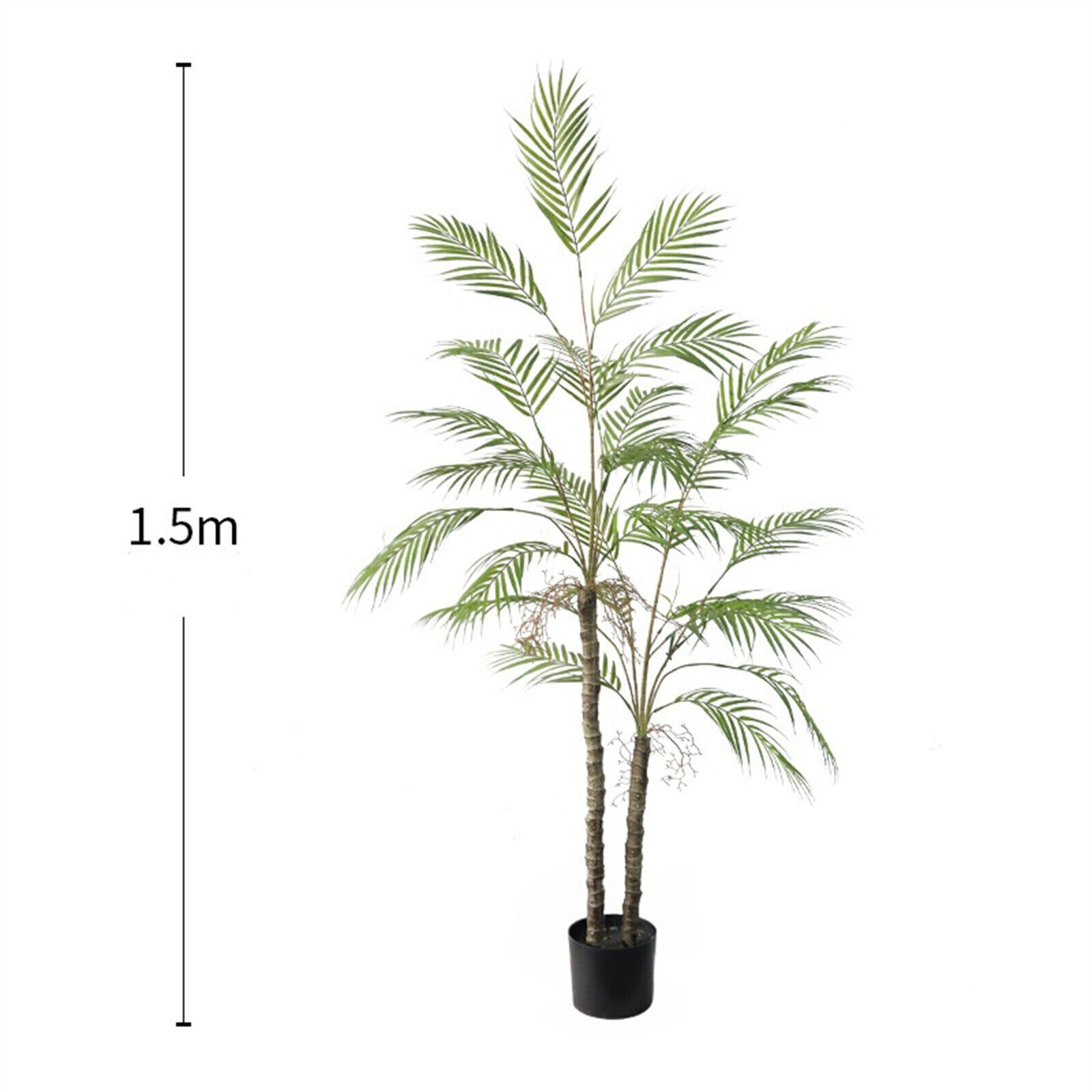 4ft/5ft Artificial Golden Cane Palm Tree Faux Plant Indoor Outdoor Home Decor