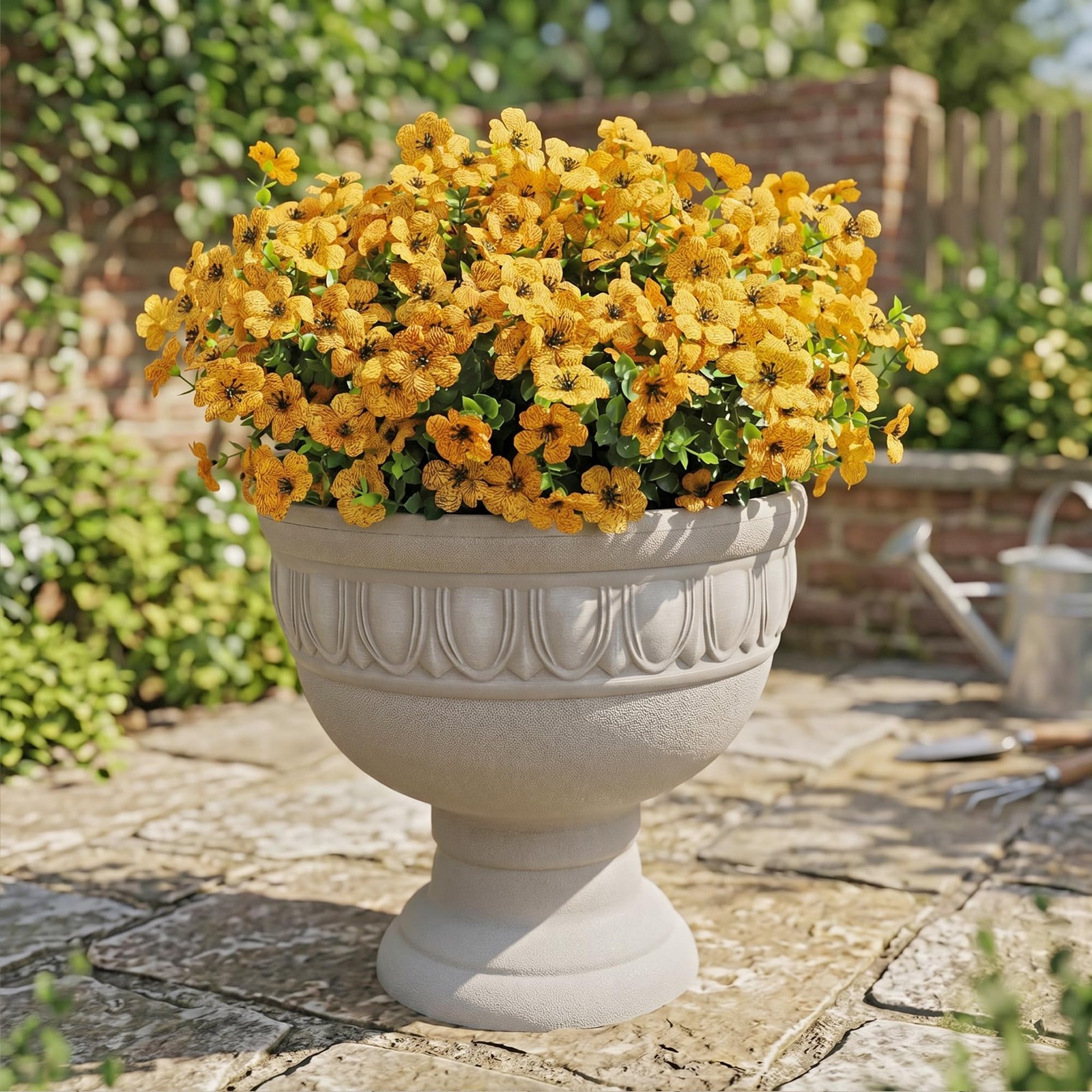 WYOK 14 Bundles Artificial Flowers UV Resistant for Patio Outdoors Fake Faux …