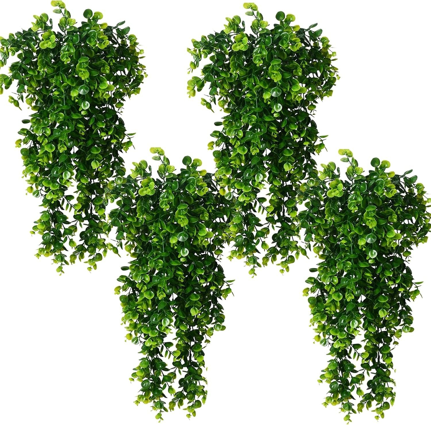 Vibrant Faux Eucalyptus Vines – Set of 4 for Effortless Home and Garden Style