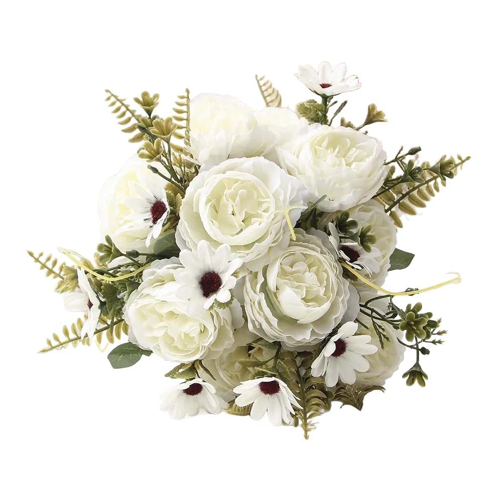 Faux Peony and Rose Bouquet Enhance Your Interior with Seasonal Floral Beauty