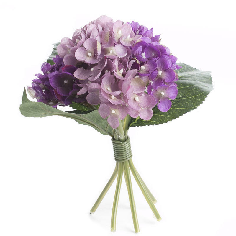 Factory Direct Craft Artificial Hues of Spring Purple Hydrangea Bouquet