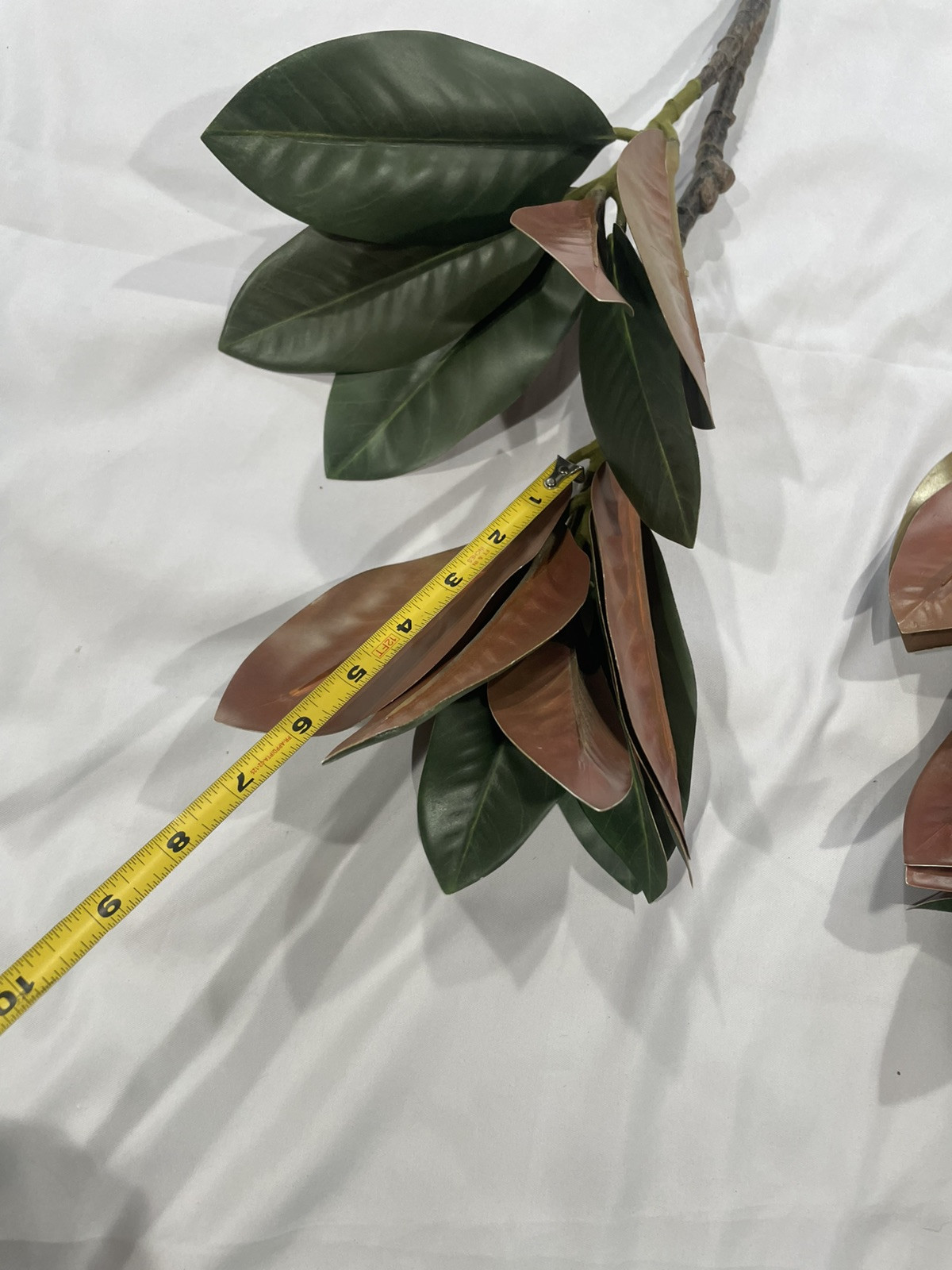 3 Pcs Magnolia Artificial Leaves Branches Faux Magnolia Leaf with Long Stems