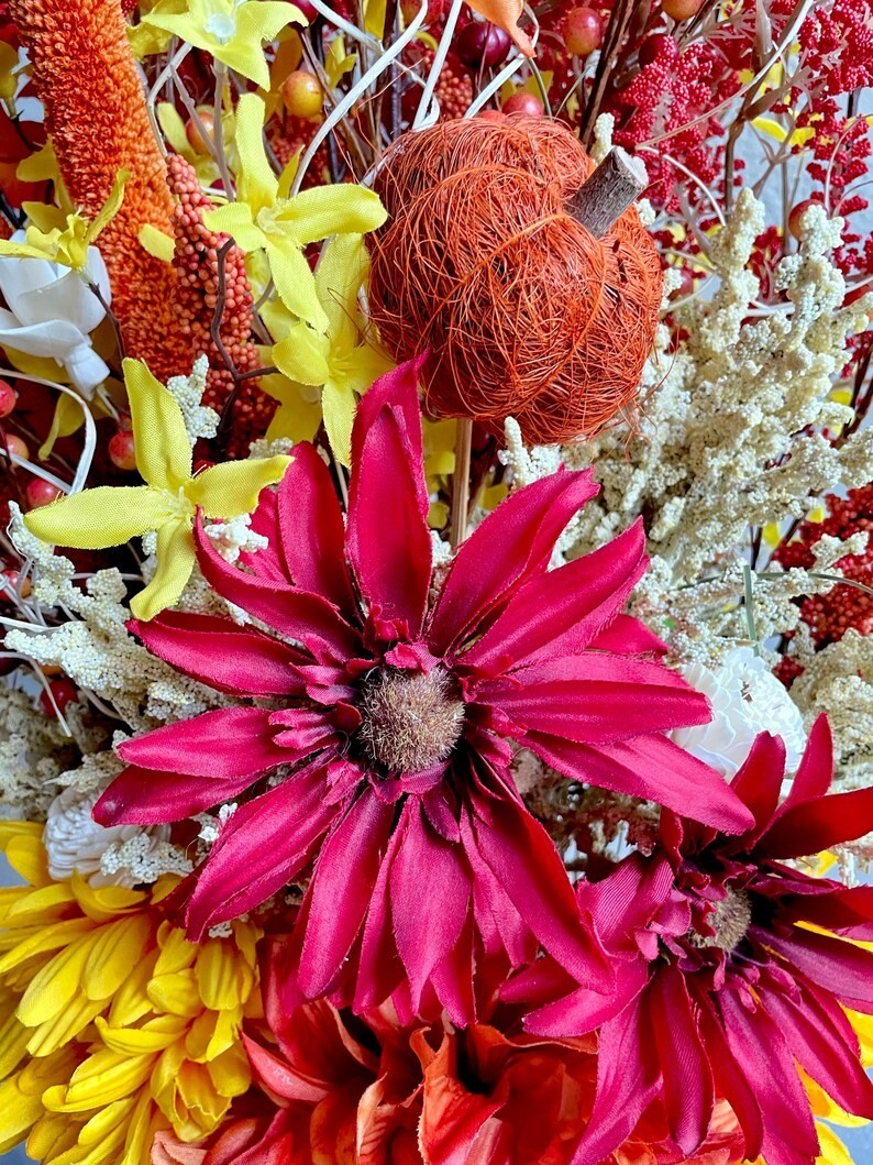 Fancy Fall Floral Arrangement: Thanksgiving Table Centerpiece, Fall Home Decor