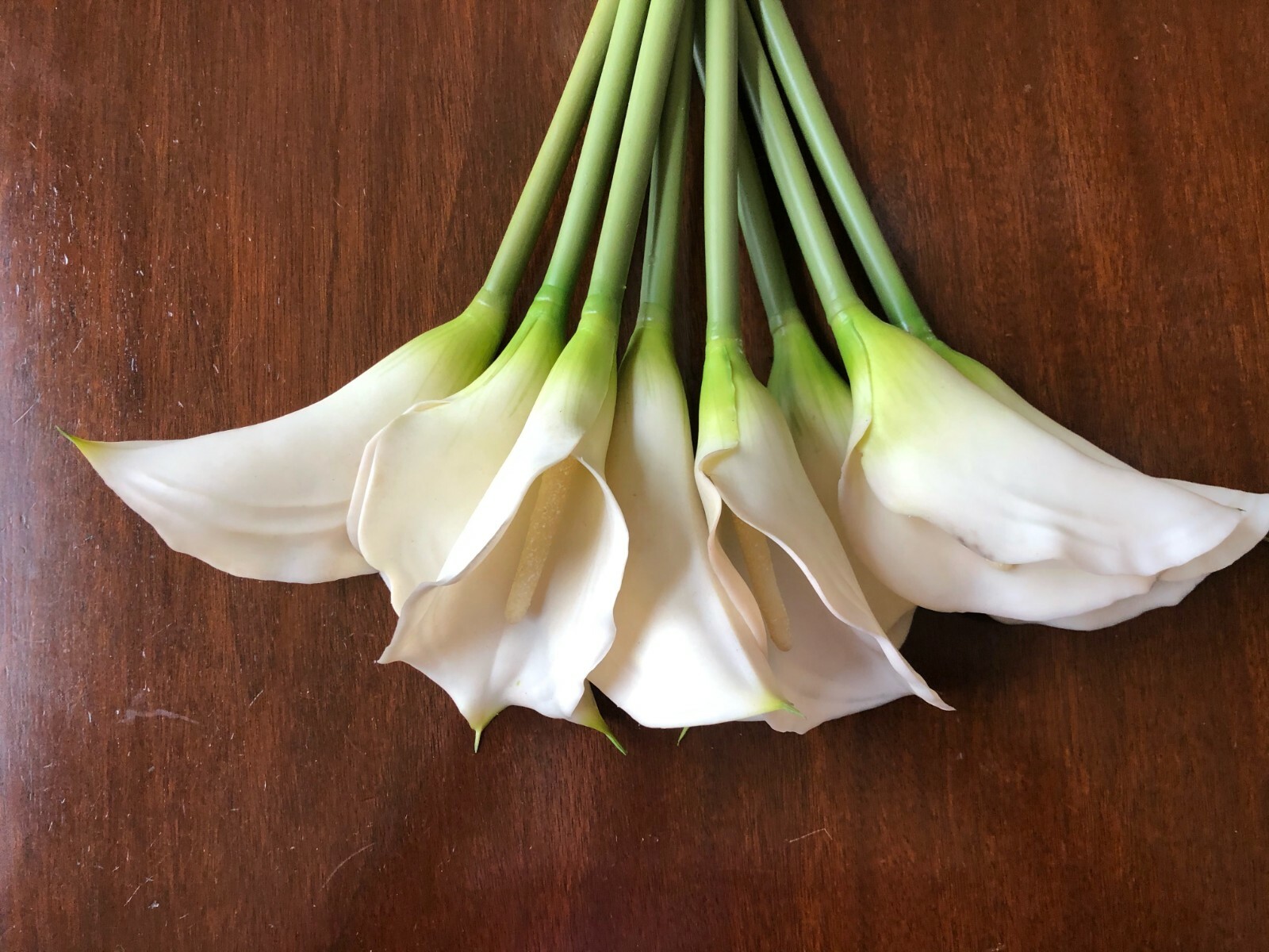 CALLA LILY Bunch of 8-TALL 29-inch Premium Quality Artificial-Creamy Ivory White