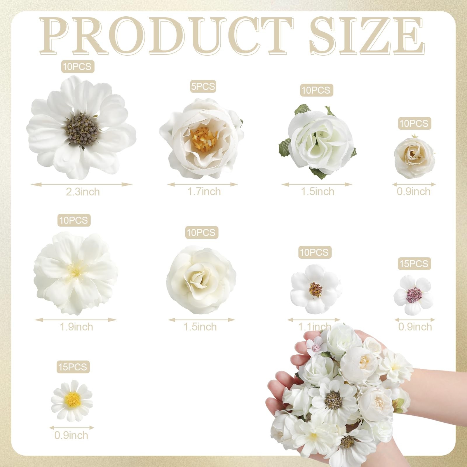 Mini Artificial Flower Heads Small Silk Daisy Peony DIY Wreath Graduation