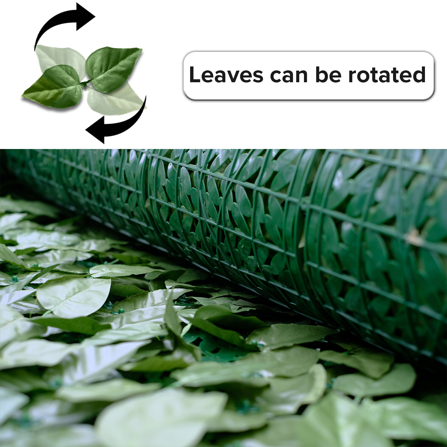 Outdoor Artificial Faux Leaf Fence Screen UV Protected Garden Porch Wall Decor