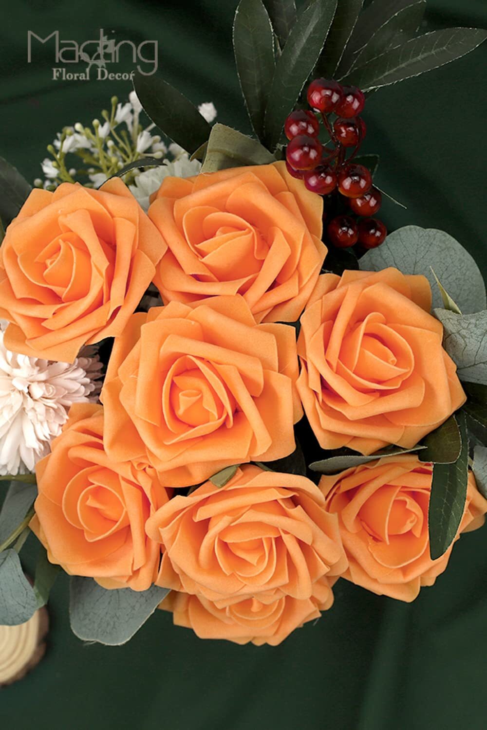 Artificial Flower Roses 30pcs Real Touch Fake Foam Roses with Stems for DIY B…