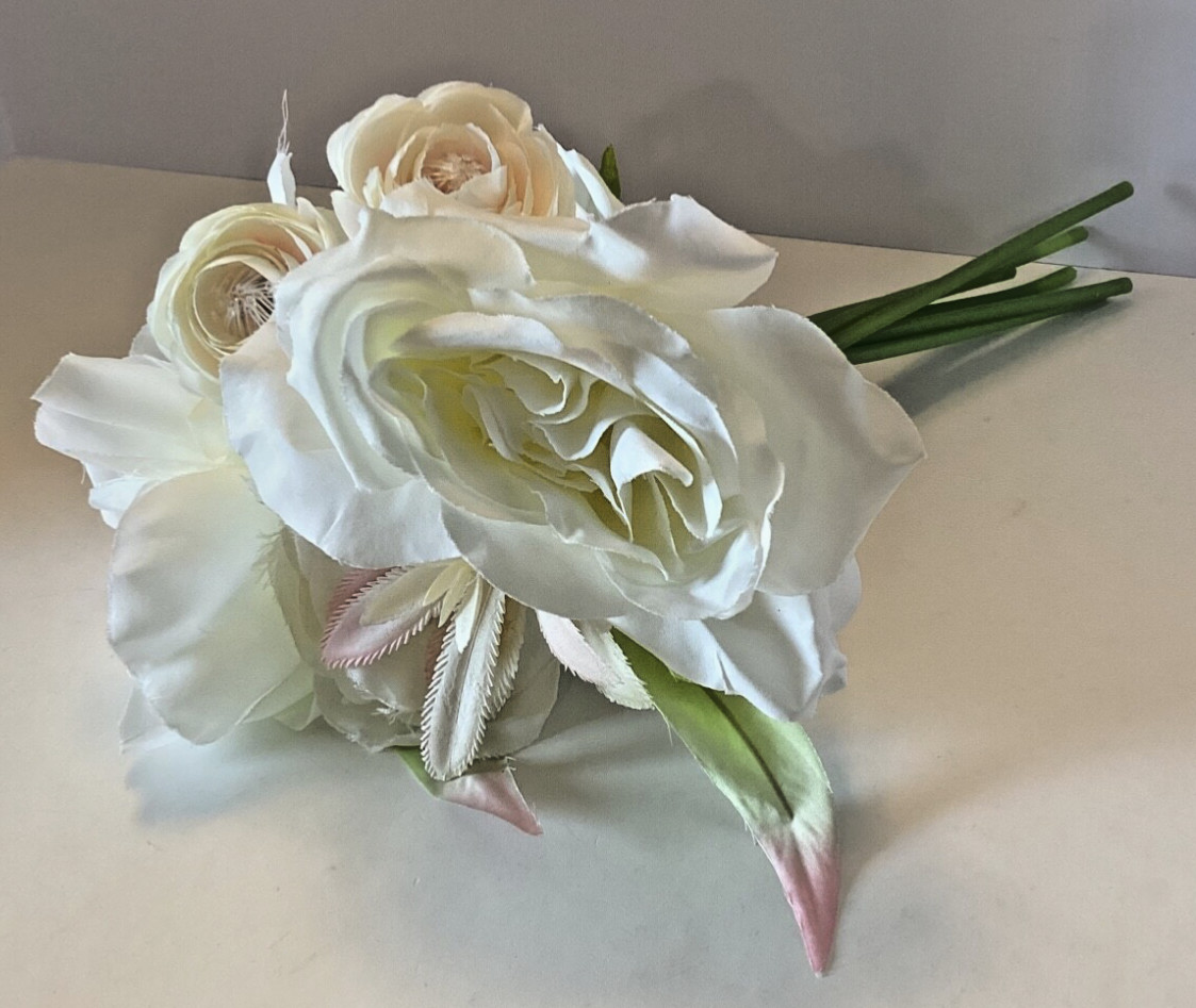 Ashland Cream Rose & Succulent – Artificial Flowers