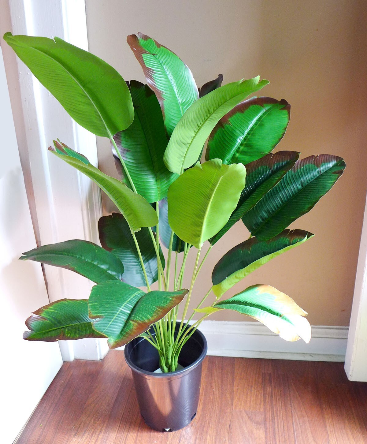 26″ Hight Artificial Tropical Plant Banana Tree (#119) Lifelike 18 Autumn Leaves