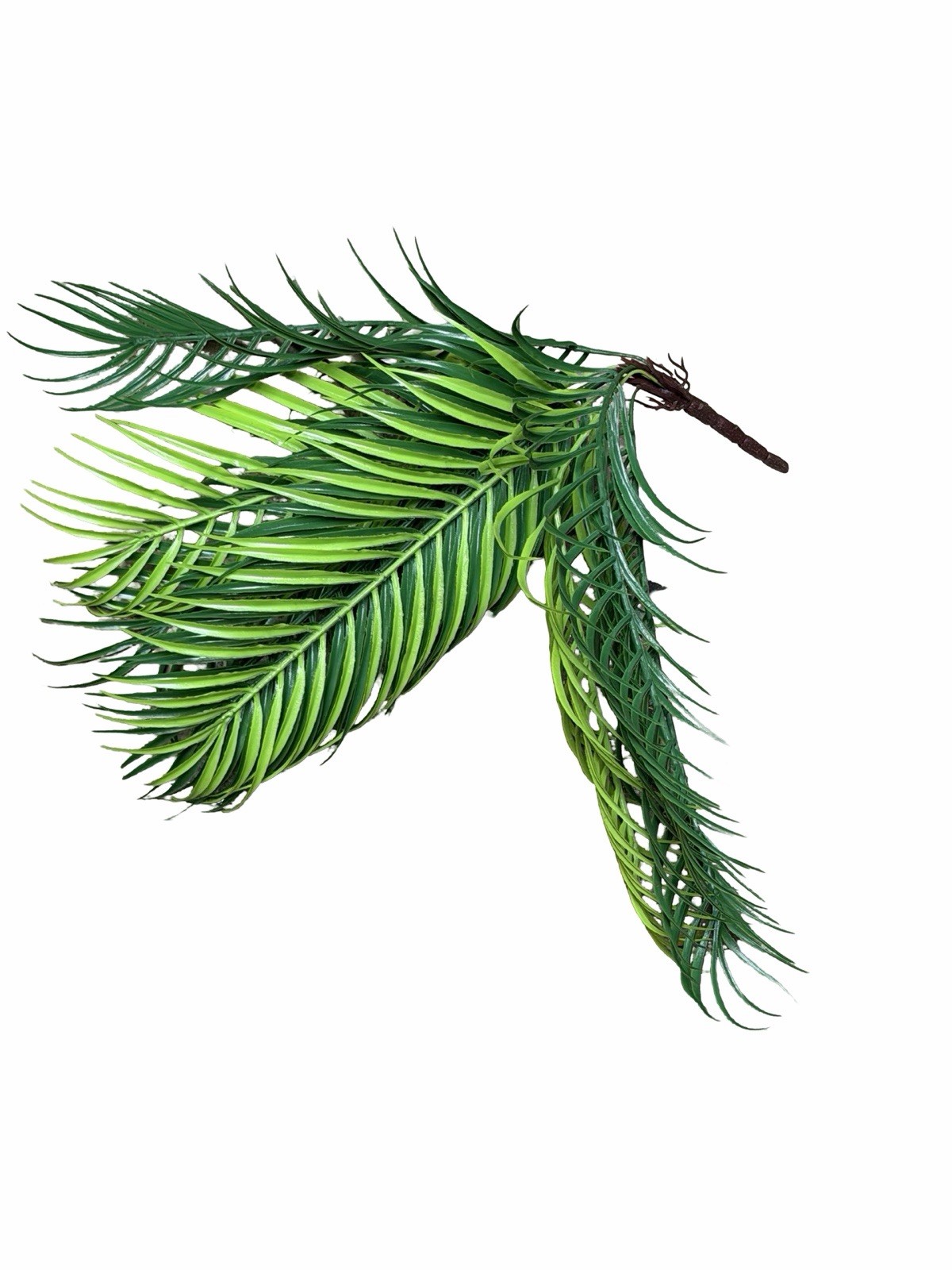 Artificial Palm Fern Bush Faux Tropical Greenery Plant Pick 14” Decor