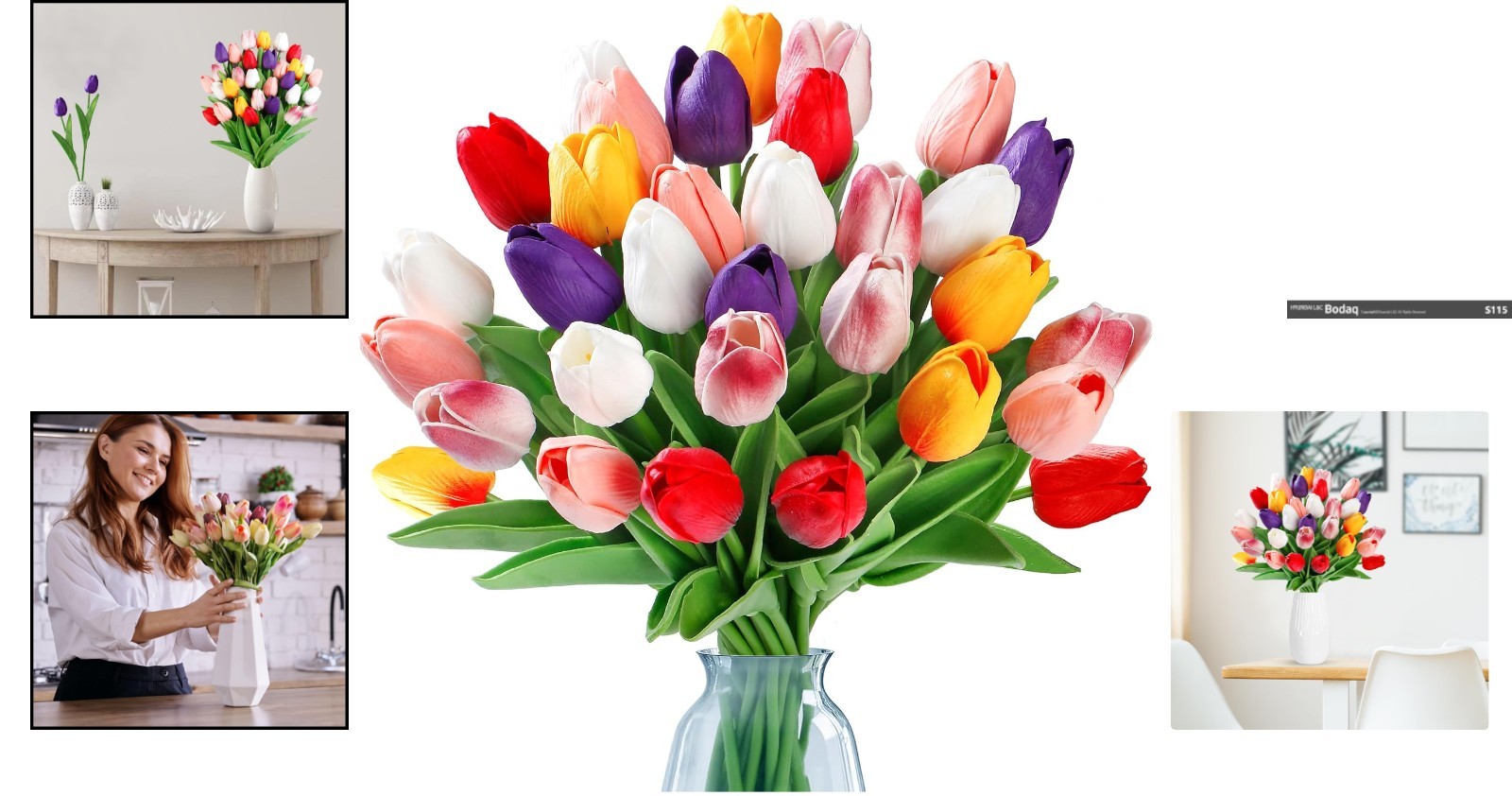Elegant 15 Pcs Faux Tulips – Ideal for Weddings, Parties, and Mother’s Day Gifts