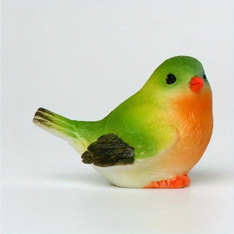 1Pc Outdoor Statues, Robins, Resin Handicrafts, Suitable for Moss Potted Plants/