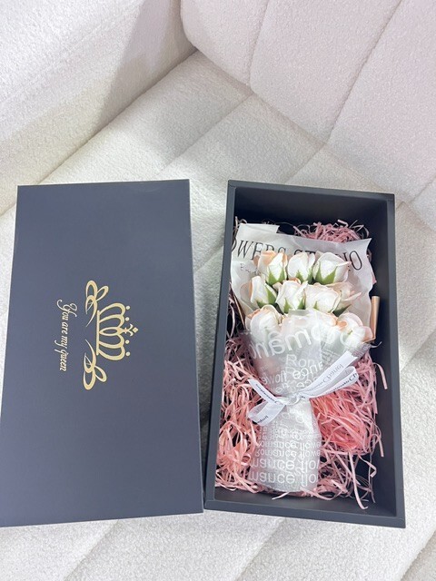 Soap Rose Forever Flower Gift Box, Preserved Flowers, Artificial Flower Bouquet
