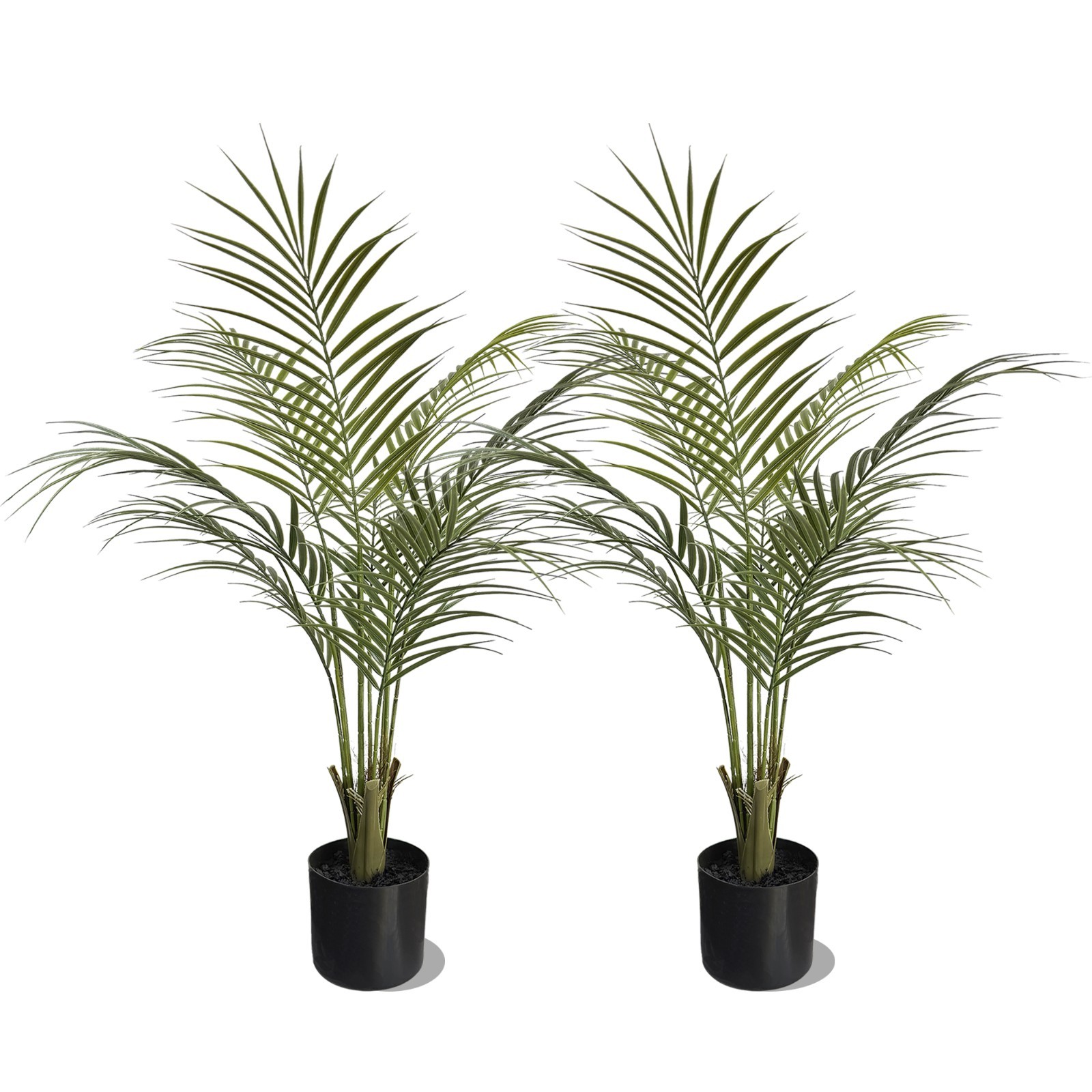 2 Pack 3FT Artificial Areca Palm, Faux Tropical Potted Indoor Home Patio Decor