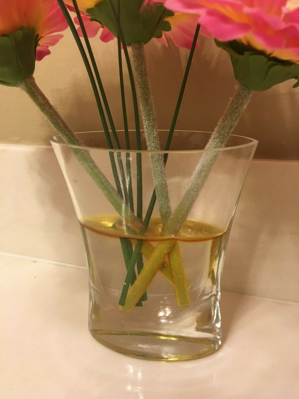 Gerber Daisy Silk Flower Arrangement Decor