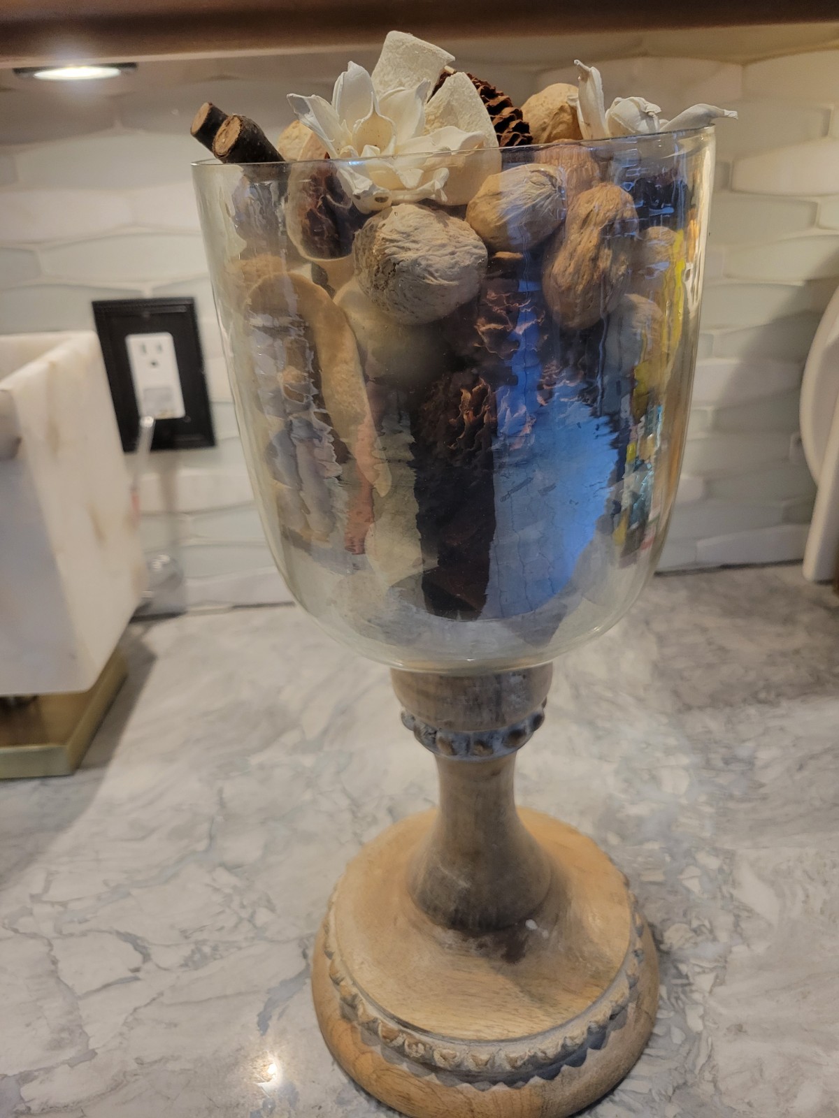 Pottery Barn Assorted Dried Nat. Wood Vase Filler, unique shapes, ivory and Tan