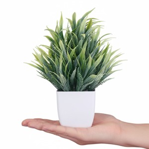 Fake Plants 4 Packs Small Artificial Greenery Mini White Potted Plants Bathroom