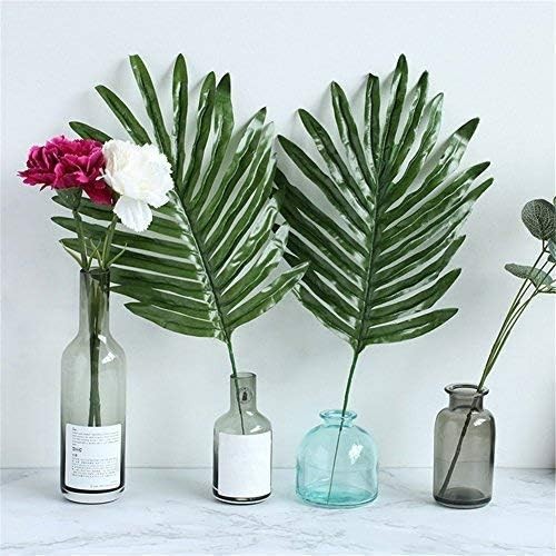 30 Pcs Faux Palm Leaves with Stems Artificial Tropical Plant Imitation Safari