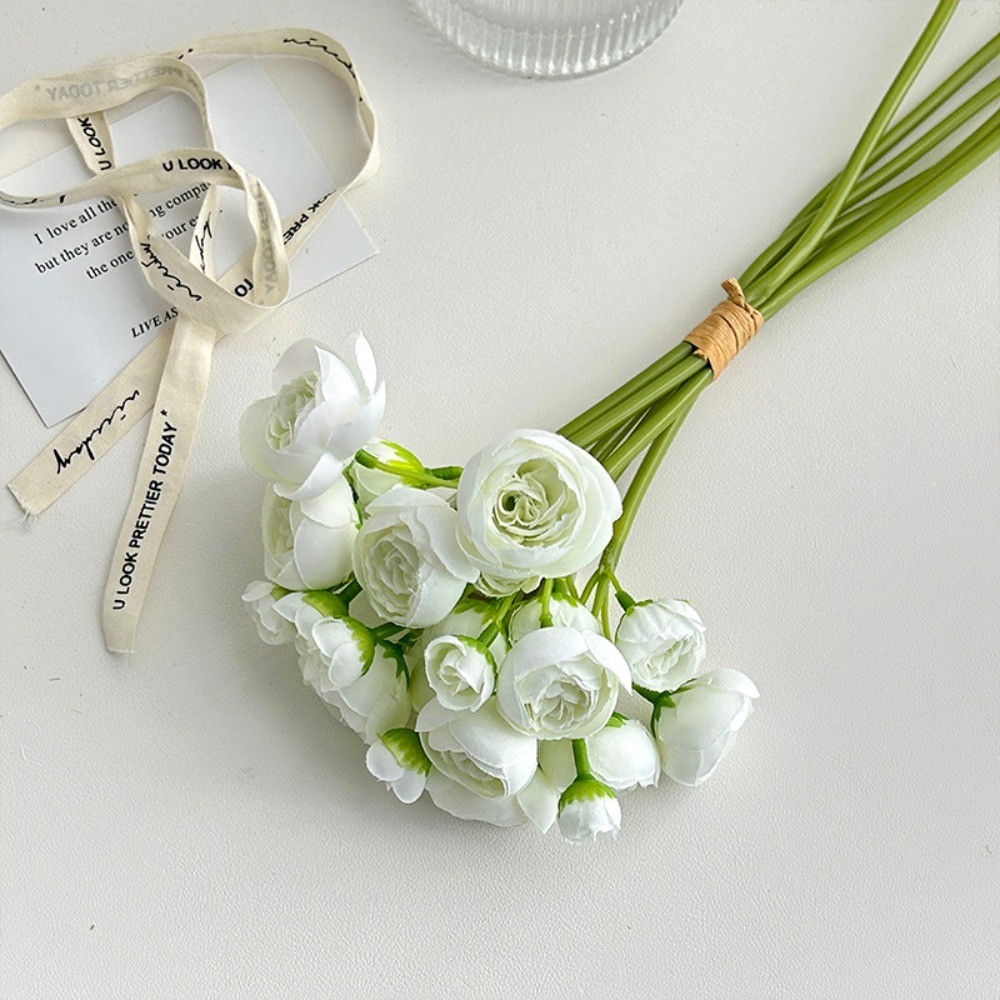 18Pcs Ranunculus Artificial Flowers Fake Wedding Filler Flowers Bridal Bouquets