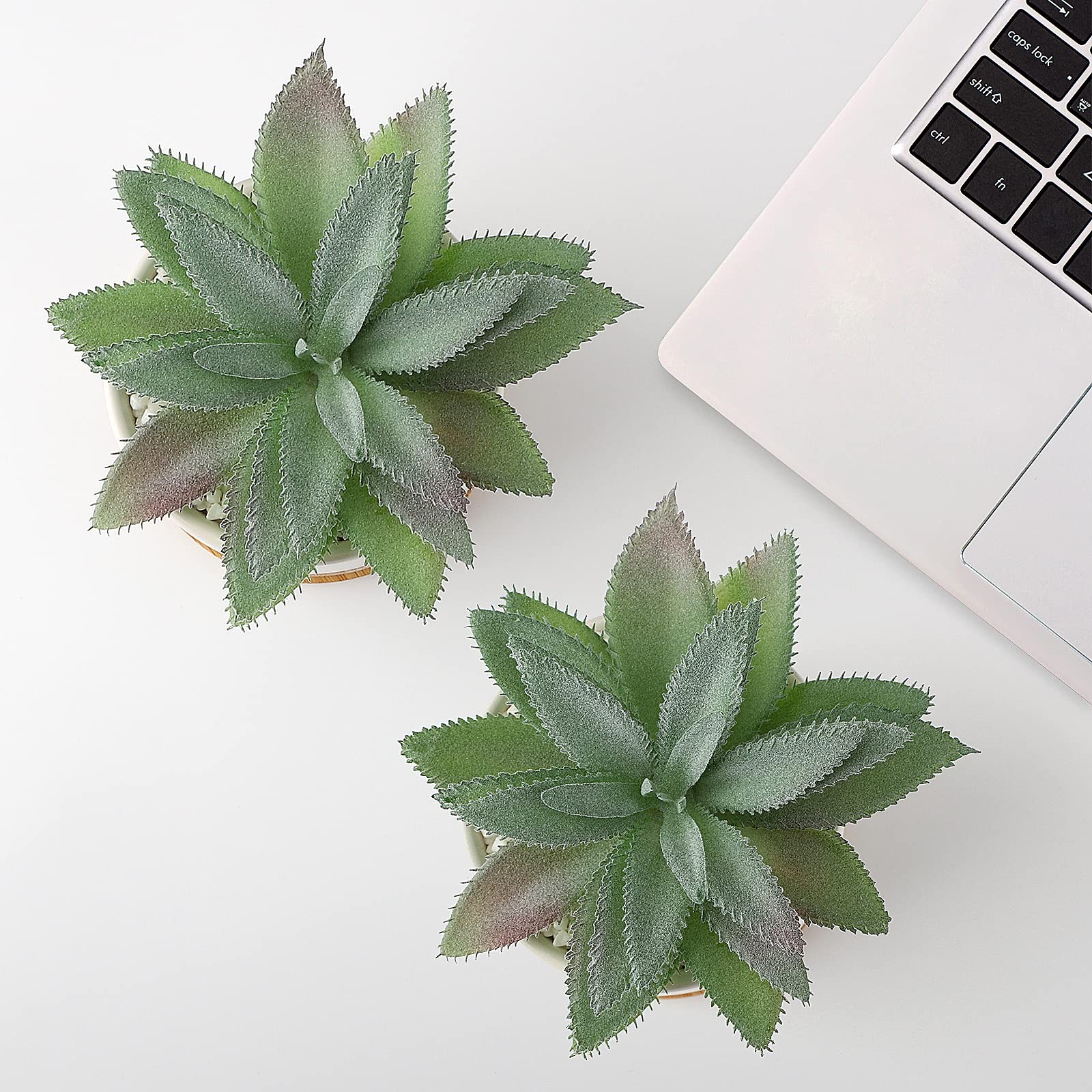Artificial Succulents Plant, Faux Agave Succulent Plant in Ceramic Pots with …